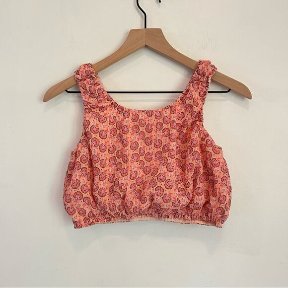 Zara Pattern Cropped Sleeveless Top Size 13-14 - Picture 3 of 5